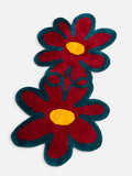 Hand Made Red Flower Rug
