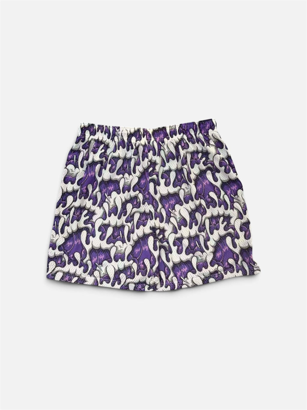 WAVY CAMO MESH SHORTS - Orchid
