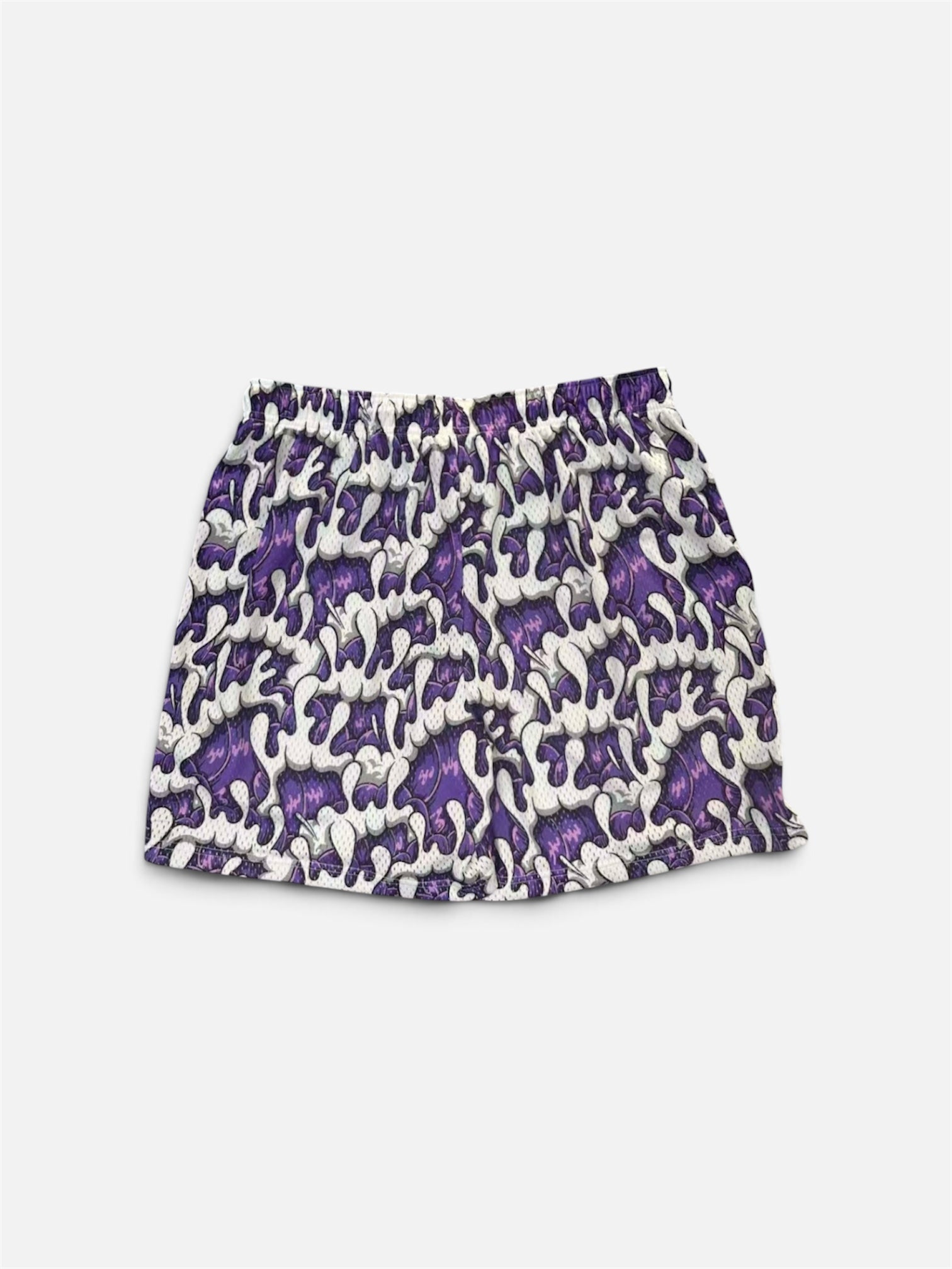 WAVY CAMO MESH SHORTS - Orchid