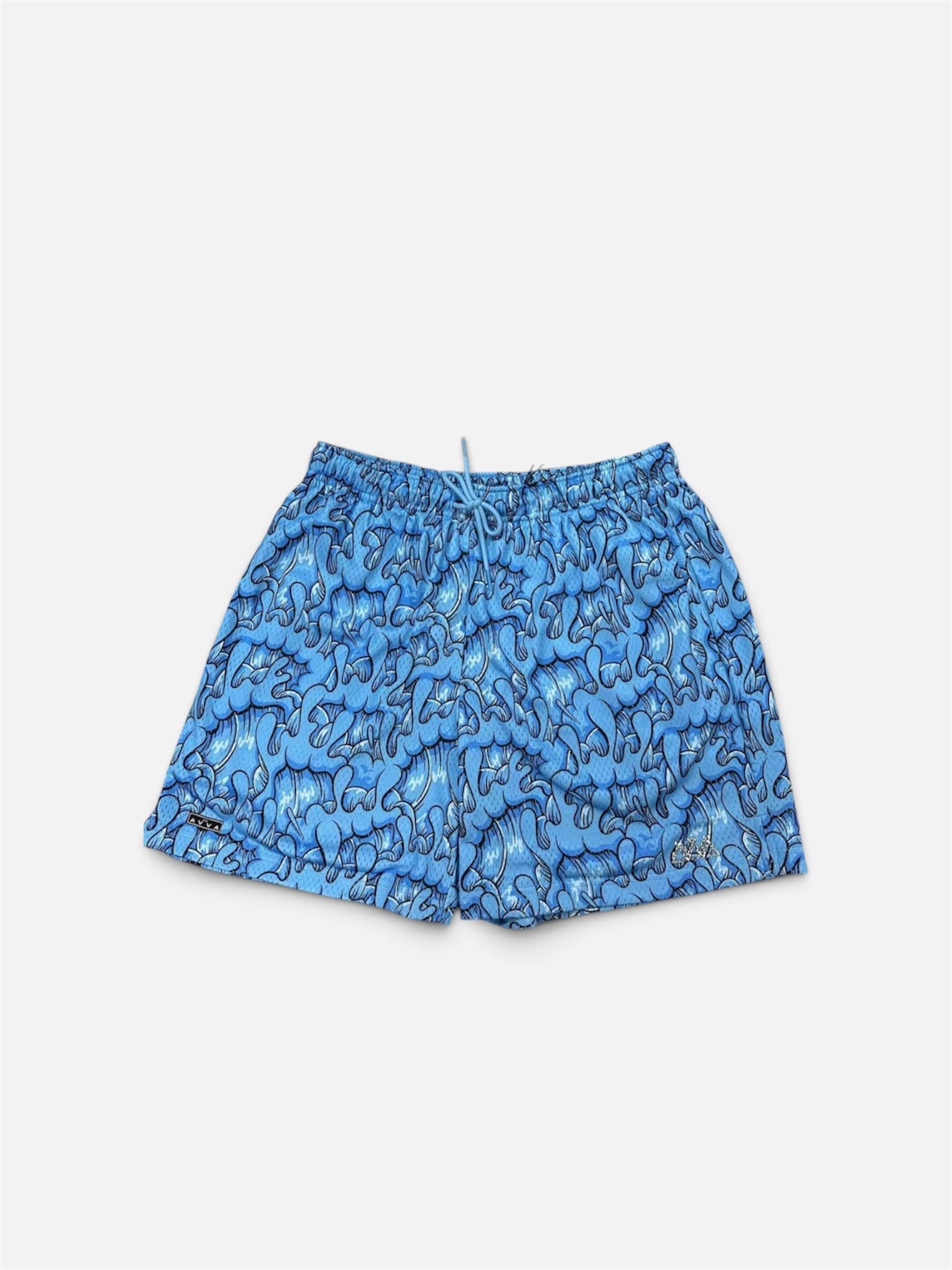 WAVY CAMO MESH SHORTS - Kai Blue