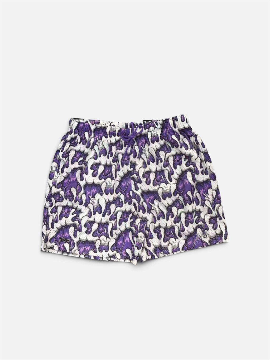 WAVY CAMO MESH SHORTS - Orchid